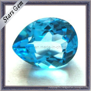 Beautiful Swiss Blue Natural Cut Pear Shape Topaz Stone